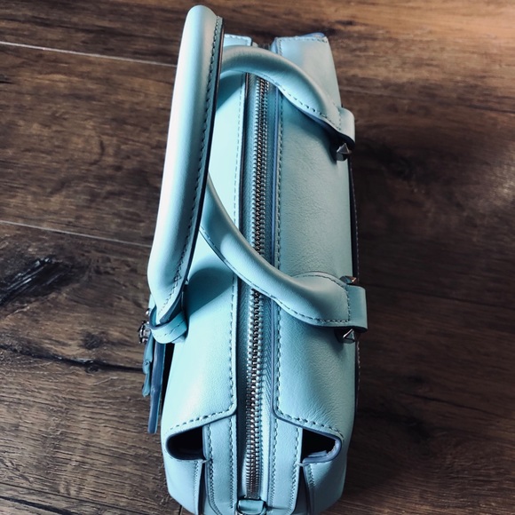 MCM-AUTHENTIC NWT Blue Satchel-Swarovski Crystals - Picture 11 of 16